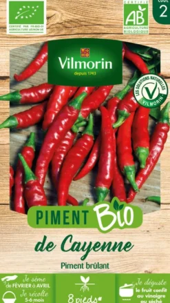 VILMORIN Piment de Cayenne Bio - graines à semer