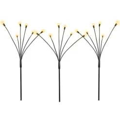 Discount BLACHÈRE ILLUMINATION Piques lucioles solaire animé 2 fonctions 18 LED coloris blanc chaud Blachere - 65 cm