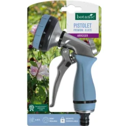 Discount BOTANIC® Pistolet premium - 8 jets avec débit réglable et gâchette verrouillable