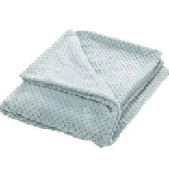 Online Plaid coloris bleu en polyester Damier - 130 x 70 cm