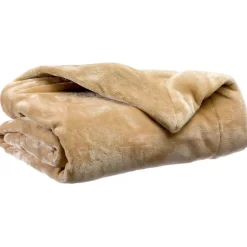 Discount VIVARAISE Plaid coloris grège en polyester Tender Winkler – 150 x 200 cm