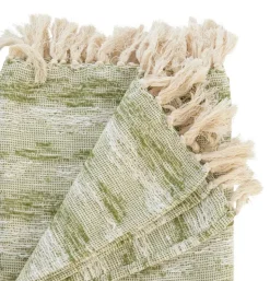 Plaid décoratif coloris multicolore en coton - 130 x 170 cm