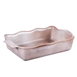 Hot BASTIDE Plat à four rectangulaire en porcelaine marron Ely - 36 x 21 x H 8 cm