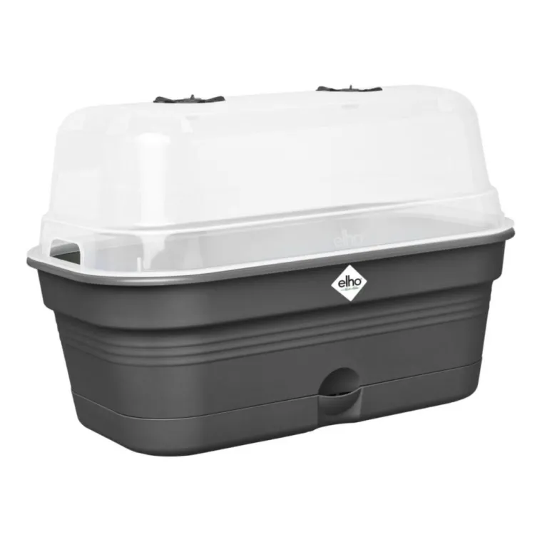 Discount ELHO Plateau de culture coloris living noir Green Basics Allin1 - 18 x 32 x 13,2 cm