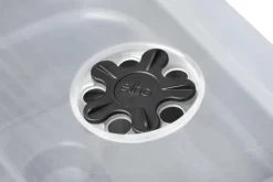 ELHO Plateau de culture en plastique recyclé coloris living noir avec couvercle serre Green Basics Allin1 taille M - 18 x 32 x 13,2 cm