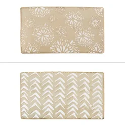 Outlet BASTIDE DIFFUSION Plateau Penjab coloris beige en porcelaine - 29 x 16 cm