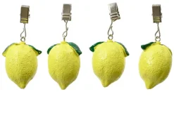 Discount KAEMINGK Poids de nappe fer coloris jaune en métal - 4 x 6 x 4 cm