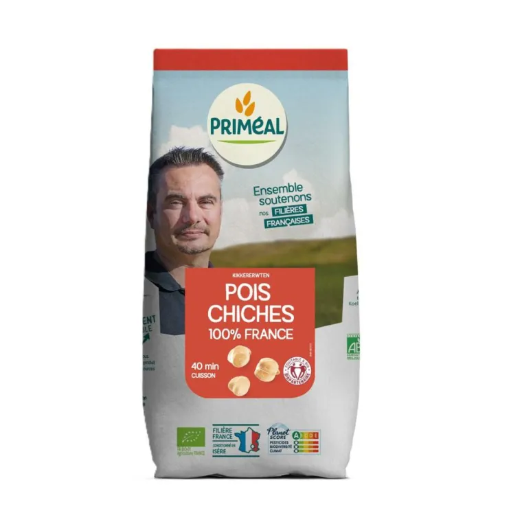 Online PRIMÉAL Pois chiches bio 100% France Priméal, en sachet de 500 g