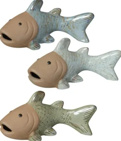 DEROMA Poisson en terre cuite émaillée Bubble - 25 x 9 x 10 cm