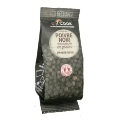 Sale COOK Poivre Noir en grains bio eco recharge 50g