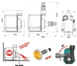 Outlet BLUE CORAL Pompe à eau haute performance NEWA - modèle New Jet NJ8000 - débit 8000L/H