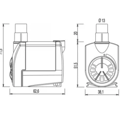 Clearance AQUARIUM SYSTEM Pompe d'aquarium silencieuse, performante, NEWA - modèle New Jet NJ400 - capacité 400L/H
