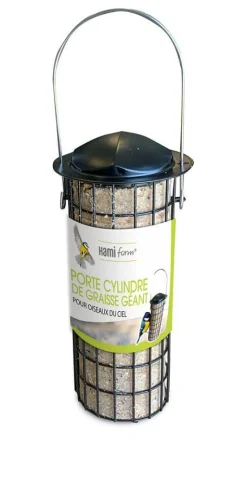 Sale HAMIFORM Porte cylindre de graisse géant pour oiseaux du ciel coloris noir