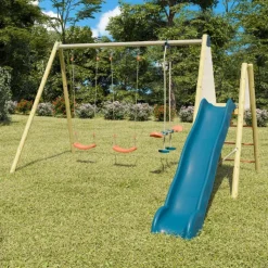 Clearance ALÉO BY TRIGANO Portique 2 balançoires en bois et métal Trigano - 2,32 m