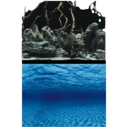 BLUE CORAL Poster 2-en-1 racine/fond marins AQUA NOVA - modèle Roots/Water L - 100x50 cm