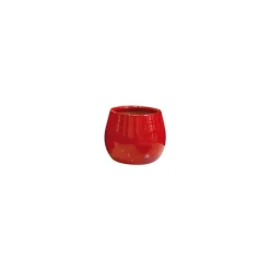Online LES POTERIES D'ALBI Pot Cancale coquelicot en terre cuite émaillée H 27 x Ø 25 cm