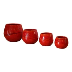 Hot LES POTERIES D'ALBI Pot Cancale soleil couchant en terre cuite émaillée H 17 x Ø 17 cm