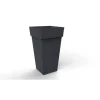 Clearance EDA Pot carré haut gris anthracite Toscane – 43,3 x 43,3 cm