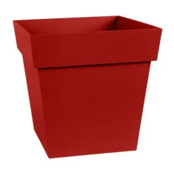Discount EDA Pot carre Toscane Rouge rubis L32 x l32 x H32