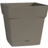 Hot EDA Pot carre Toscane Taupe L17,4 x l17,4 x H17