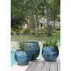 New LES POTERIES D'ALBI Pot coloris bleu en terre émaillée Bahia - Ø 43 cm