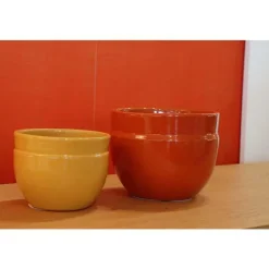 Hot LES POTERIES D'ALBI Pot coloris jaune en terre émaillée Austral - Ø 16 cm