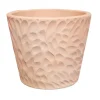 Clearance POTERIE DU BOUSQUET Pot conique en terre cuite coloris beige Artisan - Ø 28 x H 23 cm