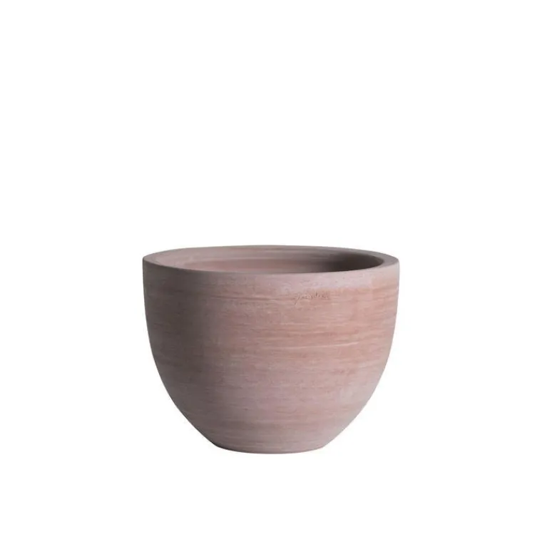 Outlet POTERIE GOICOECHEA Pot Cuvier bas contemporain en terre claire H 17 x Ø 23 cm