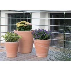 New POTERIE GOICOECHEA Pot Cuvier contemporain en terre claire H 52 x Ø.53 cm