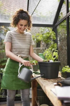 New ELHO Pot de culture carré coloris living noir Green Basics Allin1 - 35 cm