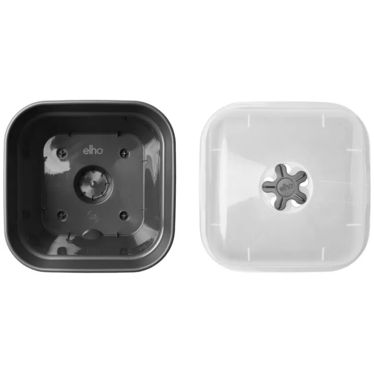 Online ELHO Pot de culture carré coloris living noir Green Basics Allin1 - Ø 15 cm