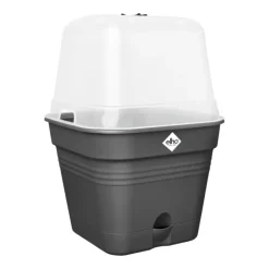 Online ELHO Pot de culture carré coloris living noir Green Basics Allin1 - 20 cm