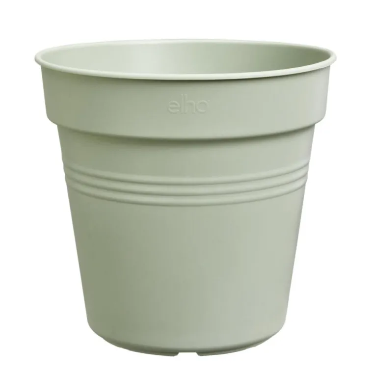 Discount ELHO Pot de culture en polypropylène vert pierre Green basics - Ø 40 x H 37 cm