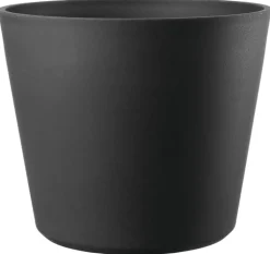 Sale DEROMA Pot en plastique injecté coloris gris Origin Vaso anthracite - Ø 29 x H 24 cm