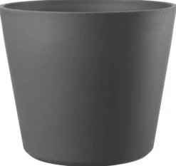 Clearance DEROMA Pot en plastique injecté coloris gris Origin Vaso grigio à roulettes - Ø 78 x H 64 cm