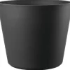 Hot DEROMA Pot en plastique injecté coloris gris Origin Vaso anthracite à roulettes - Ø 78 x H 64 cm