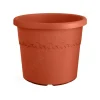 Clearance ELHO Pot en plastique recyclé terra Algarve Cilindro - Ø 24,5 x H 20,8 cm