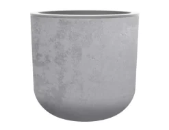 Sale POETIC Pot en polypropylène coloris gris béton Eda Basalt Up - Ø 48,5 x H 46,2 cm