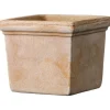 DEROMA Pot en terre cuite coloris Terre rosée Quadro mini Siena Toscana - 11x 11 x 9,6 cm
