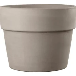Clearance DEROMA Pot en terre cuite gris clair Perfetto Grafite - Ø 50 x H 38,9 cm