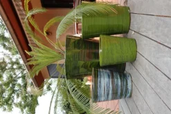 Clearance LES POTERIES D'ALBI Pot en terre cuite émaillée vert Forêt Les Poteries d’Albi Sydney - Ø 37 x H 44 cm