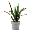 DECOLINES Pot horticole en acier peint gris clair Ø 22 x H 20 cm
