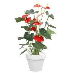 Outlet DECOLINES Pot horticole en terre cuite émaillée Blanc – D25 x H23