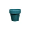 Best DECOLINES Pot horticole émaillé de 2,4 L coloris bleu Ø 19 x H 17 cm