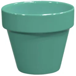 Hot DECOLINES Pot horticole émaillé vert amande Ø 25 x H 22 cm