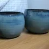 Online Pot le liseré de 4,8 L en terre émaillée coloris bleu Ø 20 x 17 cm