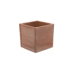 Hot ANTICOMESTIERE Pot moderne carré Terre claire 25x25x25 cm 5,5L