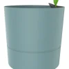 Clearance POETIC Pot rond à réserve d’eau en polypropylène vert Eucalyptus Eda Aquaduo XL - Ø 39,5 x H 39,5 cm
