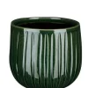 Sale EDELMAN Pot rond Hollande cannelé vert foncé Pablo – Ø 18 x H 16 cm