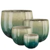 Sale EDELMAN Pot rond en céramique coloris vert Corsica - Ø 47 x H 41 cm